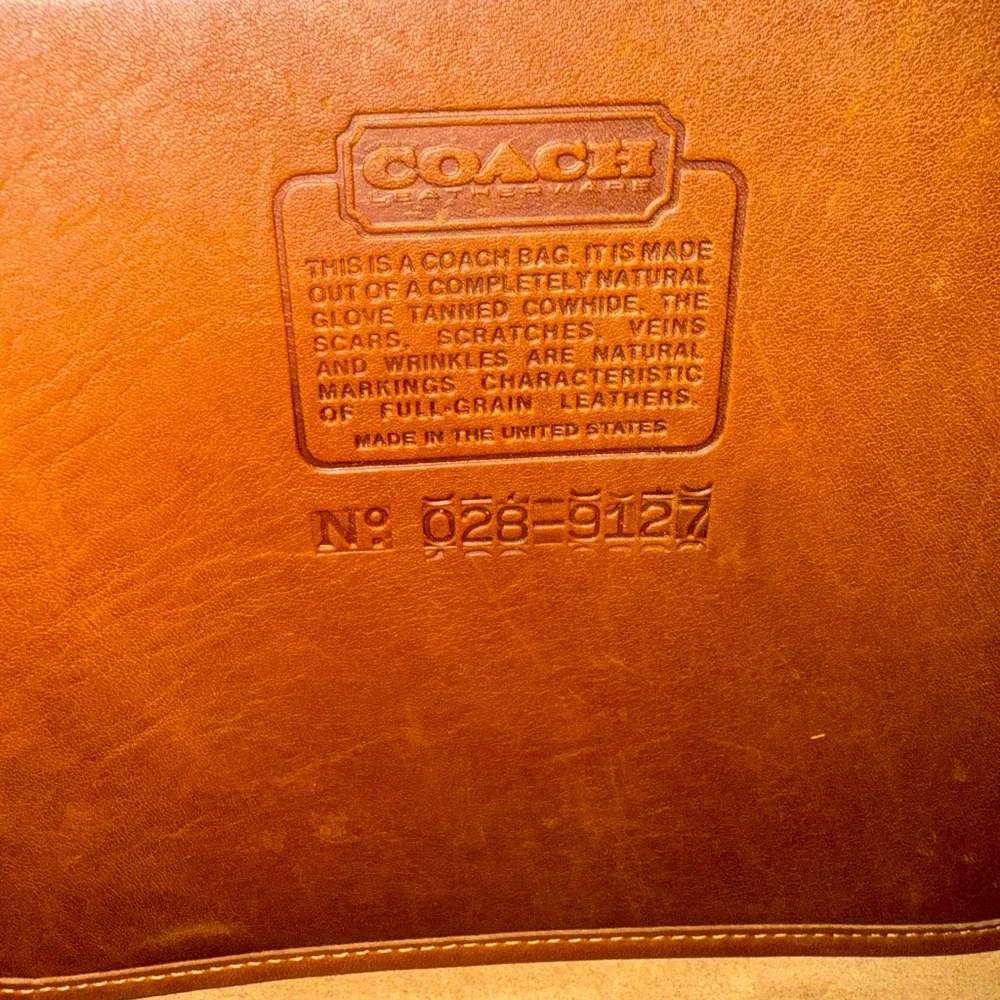 NBA Coach Tan Leather Laptop Bag